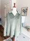 Green Ribbed Top XL