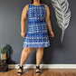 NWT Blue Black White Print Dress XL