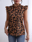 Brown Black Print Top L