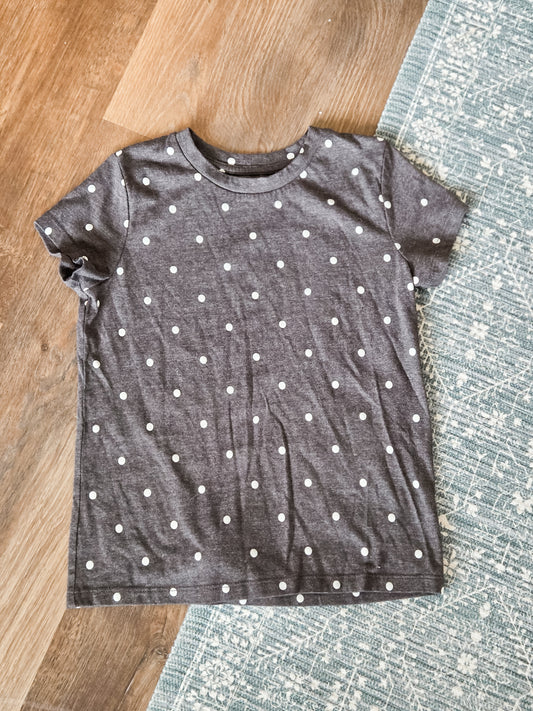 Gray Polka Dot Tee Youth S