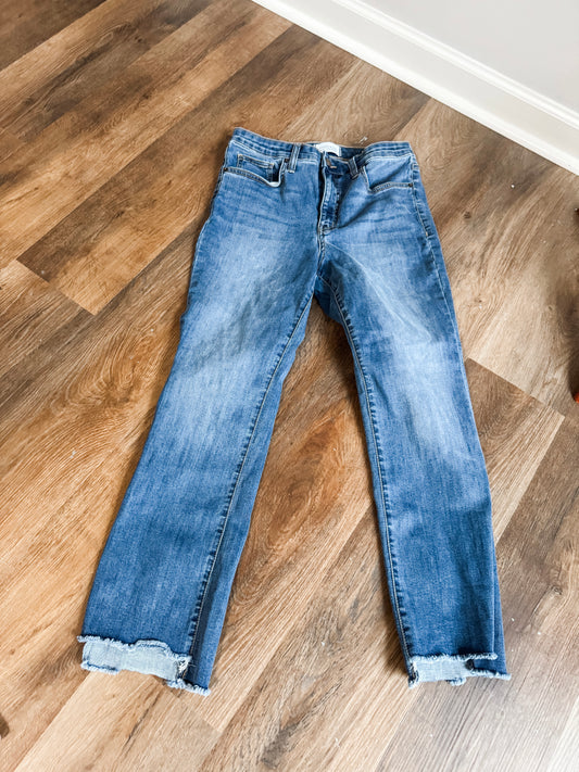 High Rise Crop Flare Jeans 6