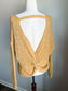 Yellow Open Twist Back Sweater M/L