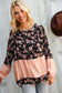 NEW Black Pink Floral Polka Dot Top S