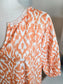 Orange Print Maxi Dress XL