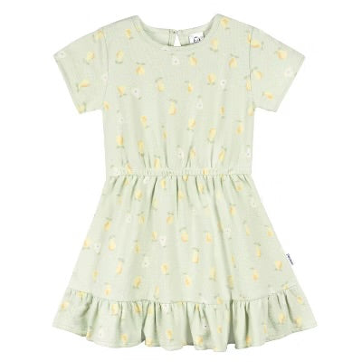 Mint Pear Print Dress 3T