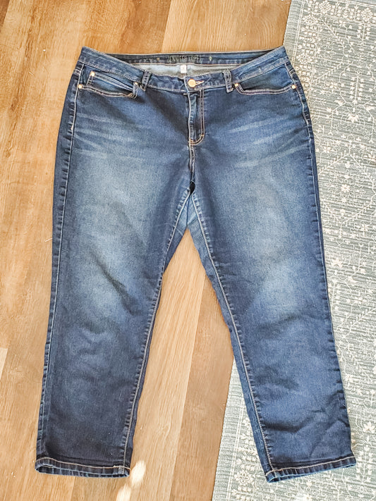 Dark Wash Jean Capris 16