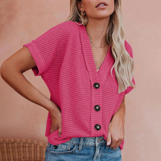 Pink Waffle Knit Top 2X