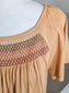 NWT Yellow Embroidered Top M