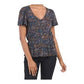 Navy Print Top M