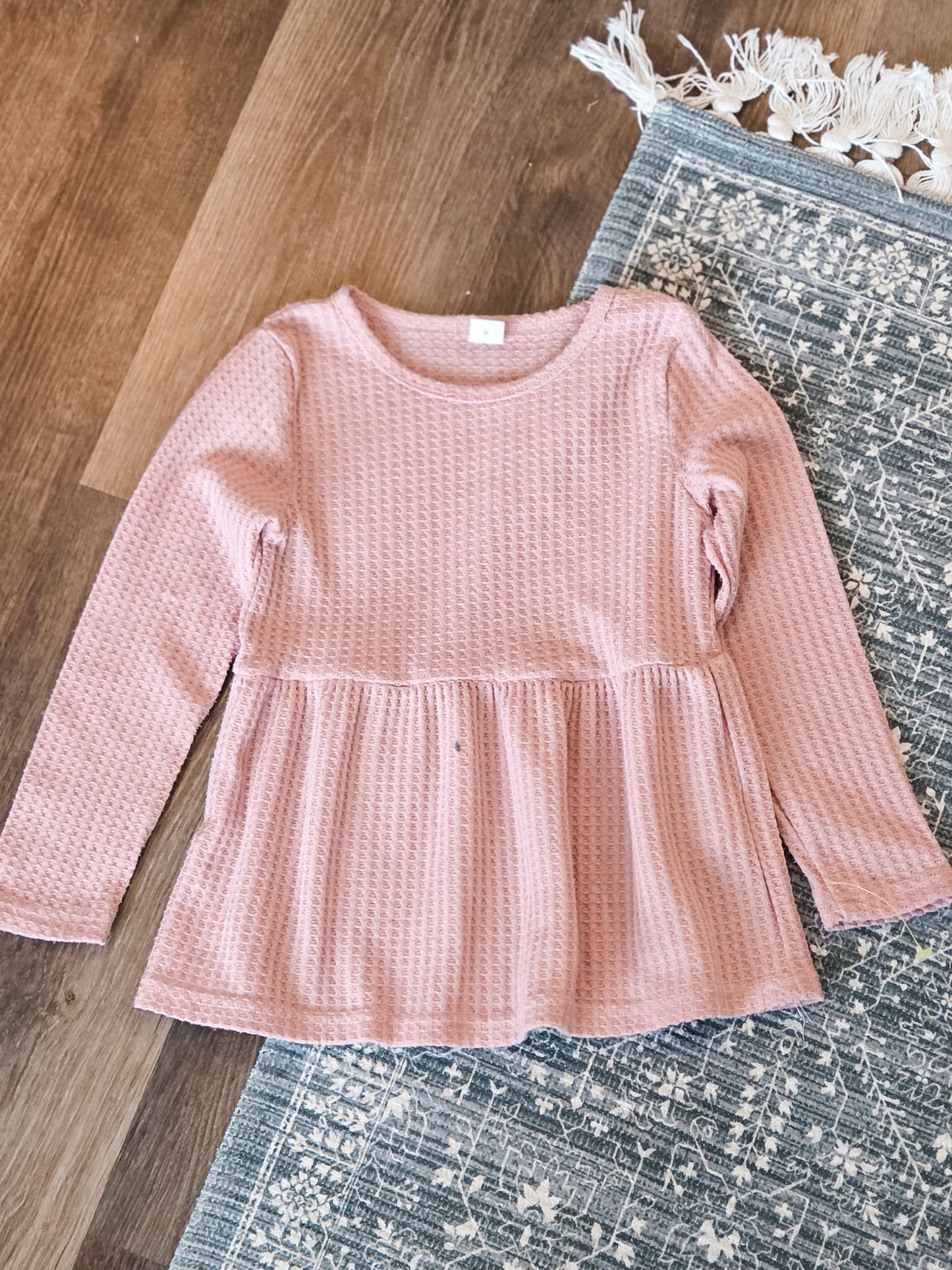 Pink Peplum Top Youth 7