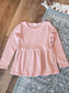 Pink Peplum Top Youth 7