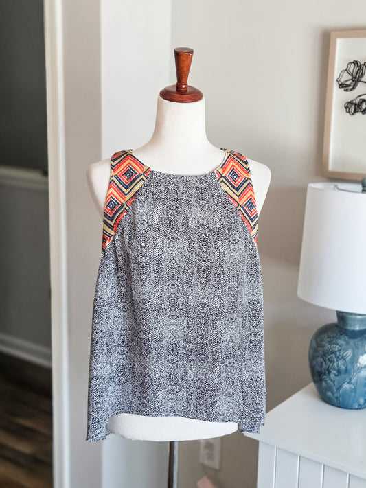 Multi Color Embroidered Tank S
