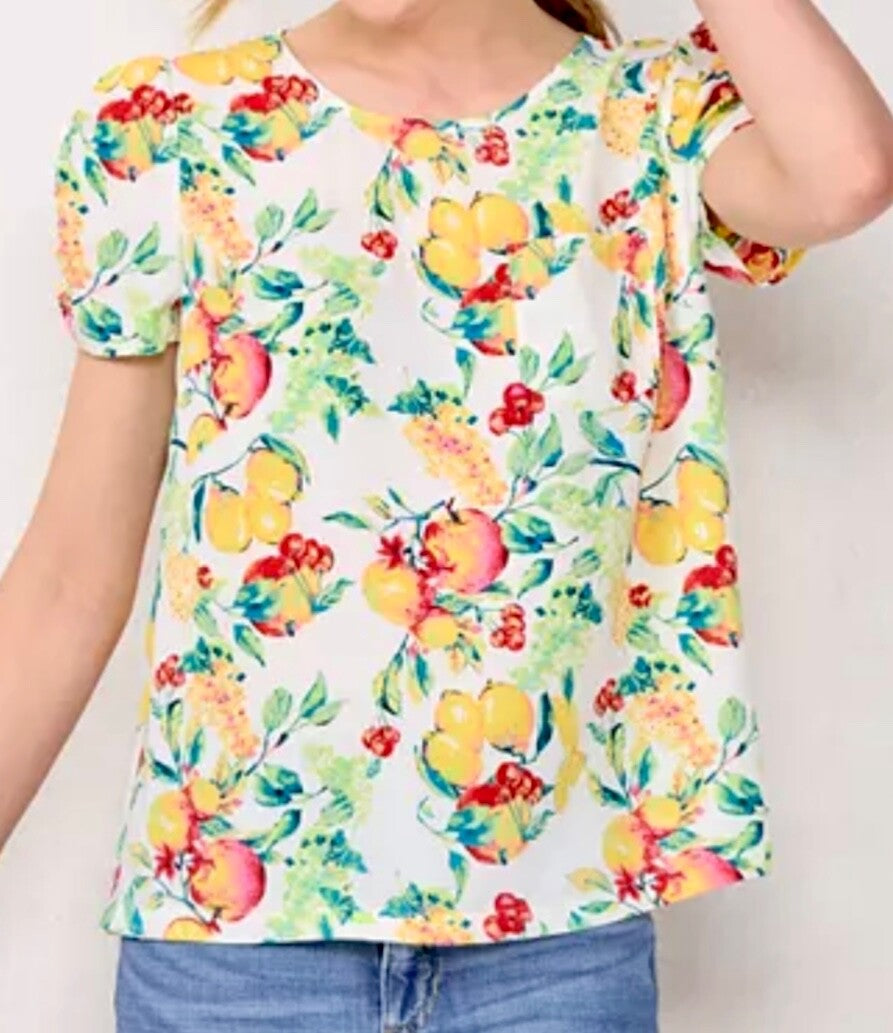 Fruit Print Top L