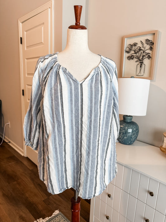 Blue Striped Top 14