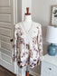 Cream Floral Patchwork Top S