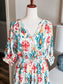 NEW Green Red Orange Print Dress