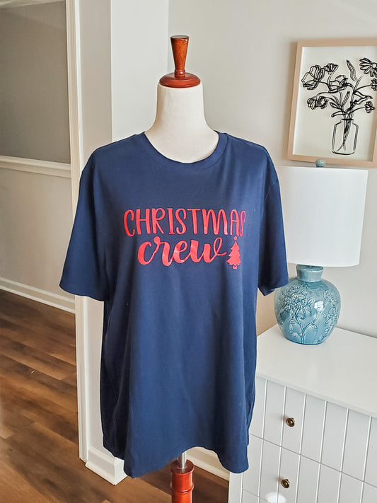Navy “Christmas Crew” Tee XL