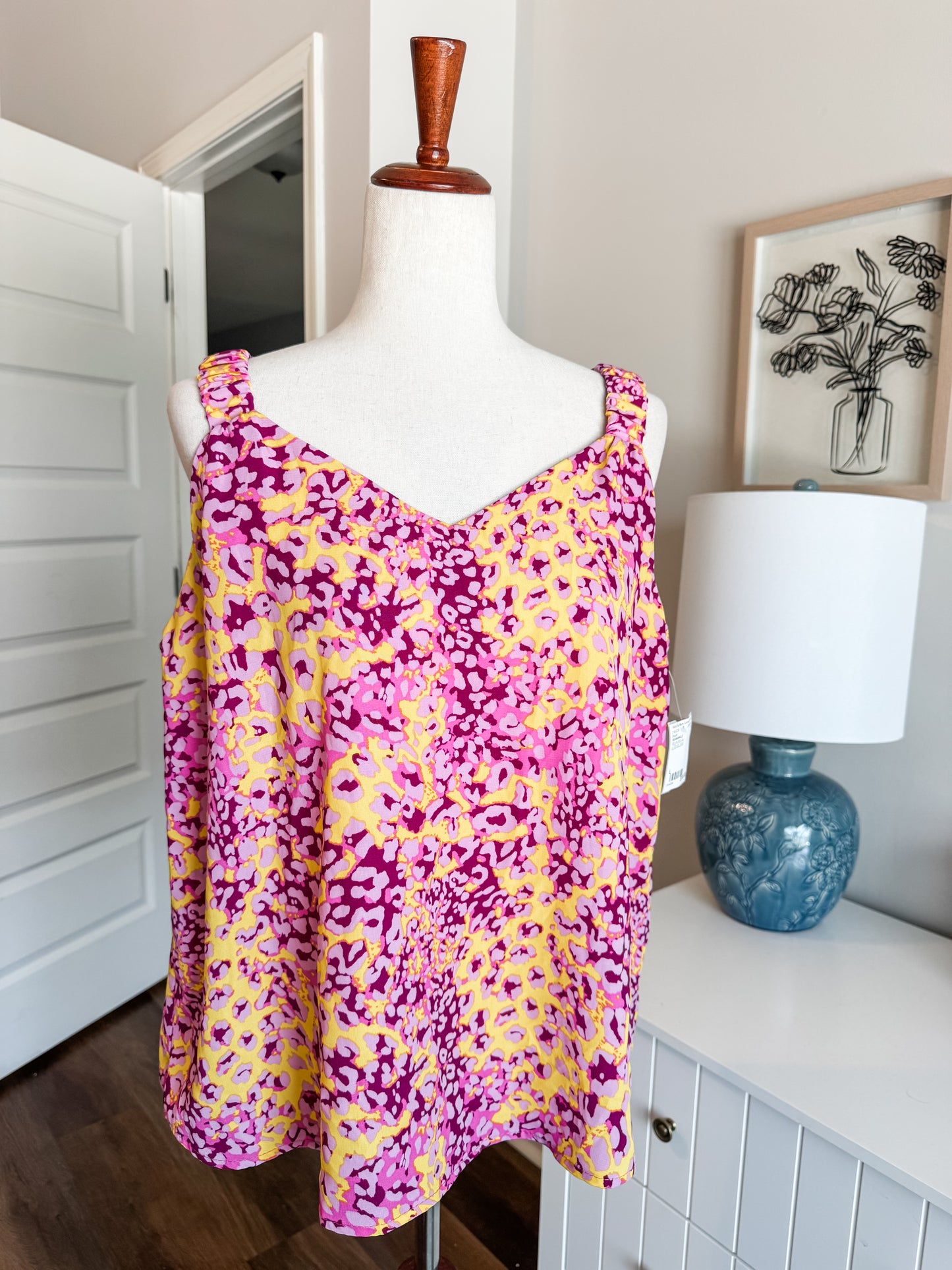 Yellow Purple Print Tank L