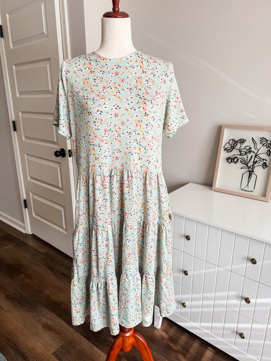 NWT Mint Floral Dress L