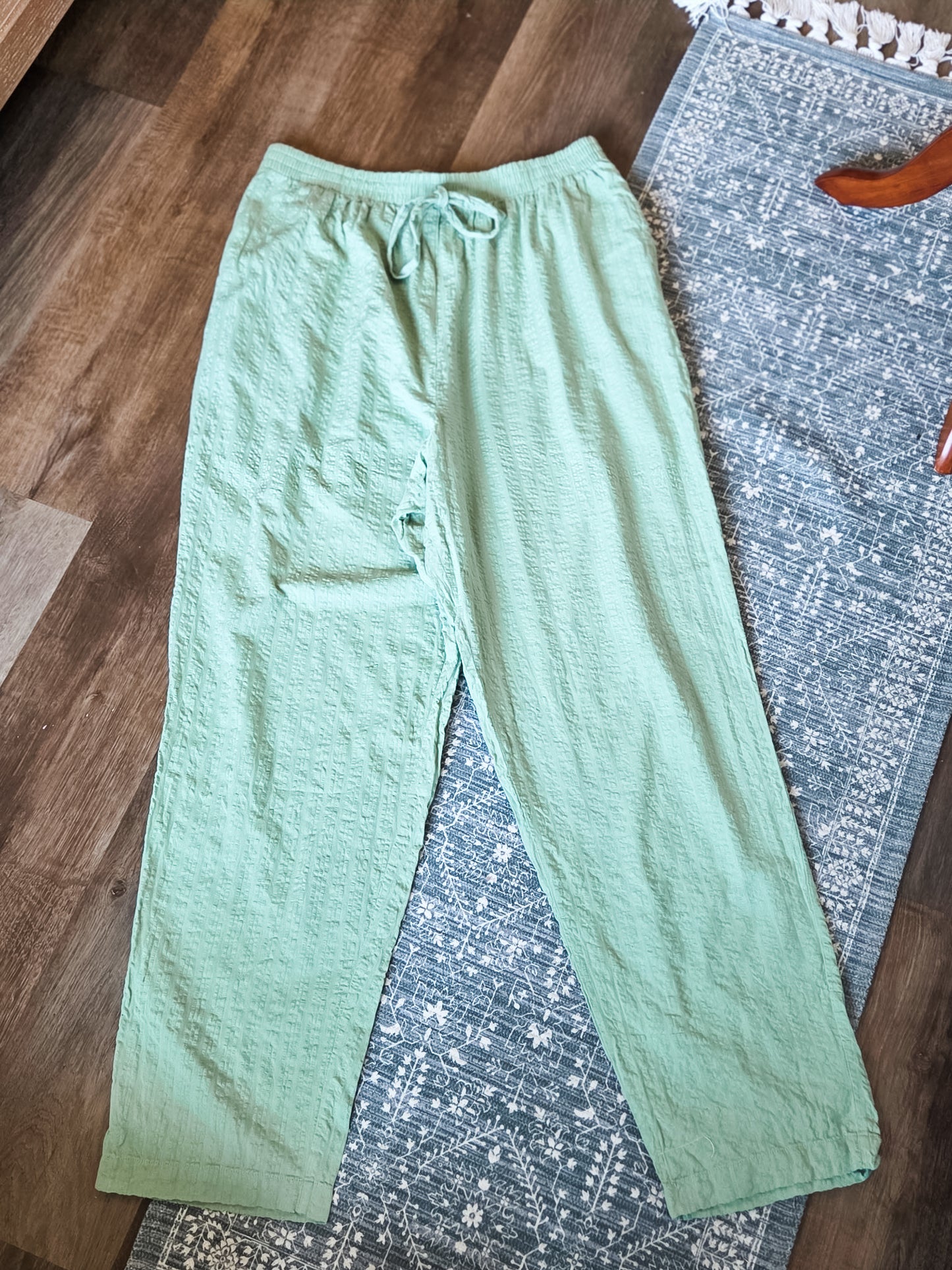 Green Cotton Pants 22 Tall