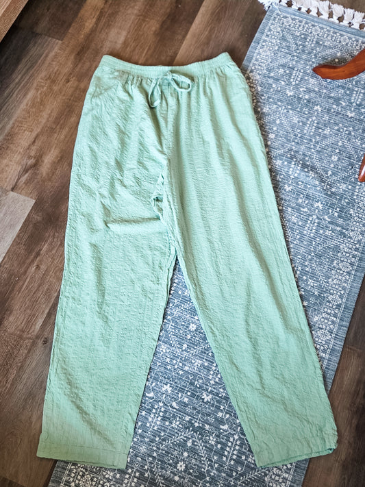 Green Cotton Pants 22 Tall