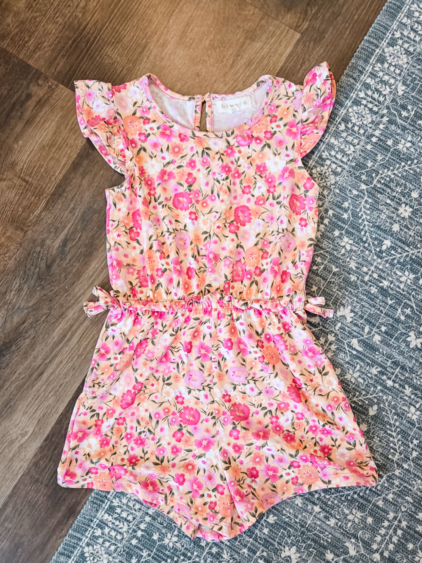 Peach Floral Romper 8