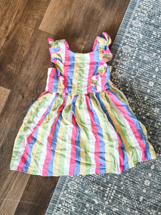 Multi Color Striped Dress 2T
