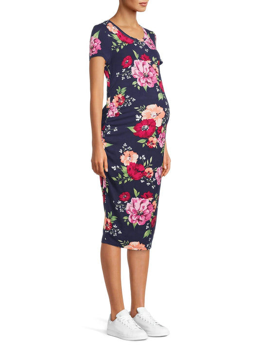 Navy Floral Maternity Dress XXL