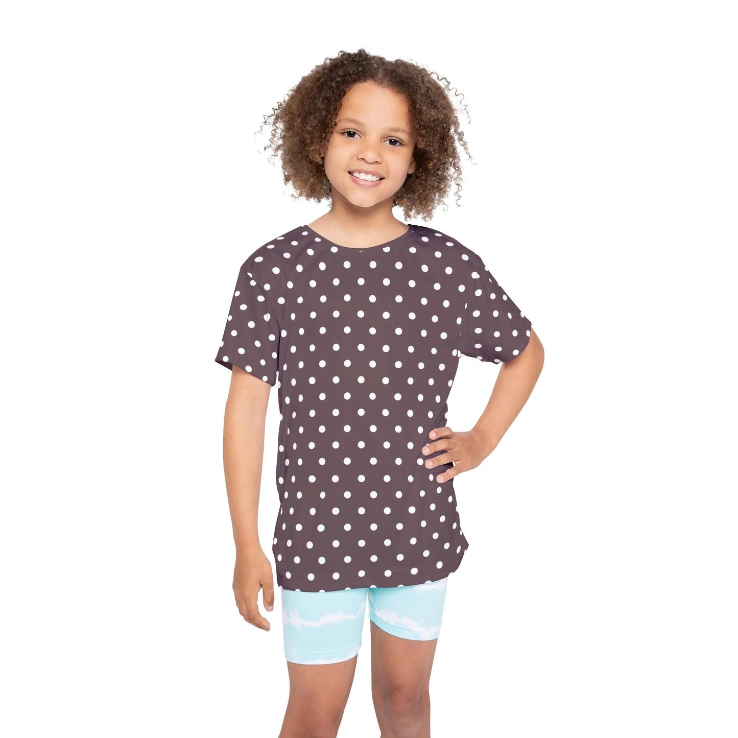 Gray Polka Dot Tee Youth S