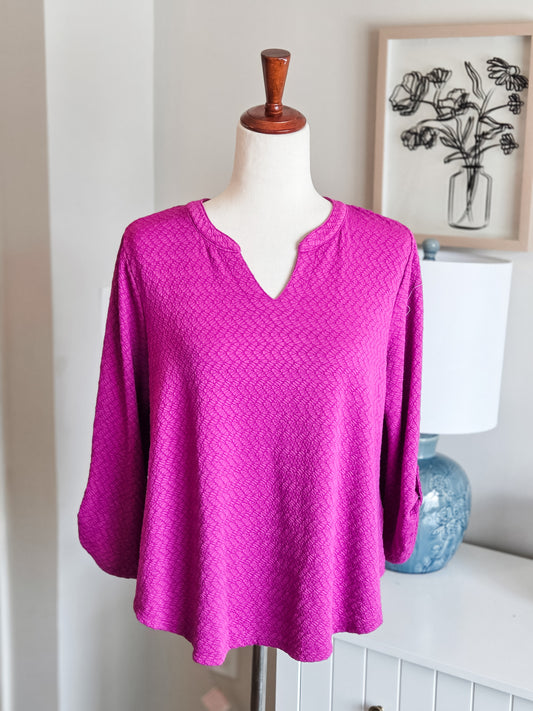 Purple Textured Top PM