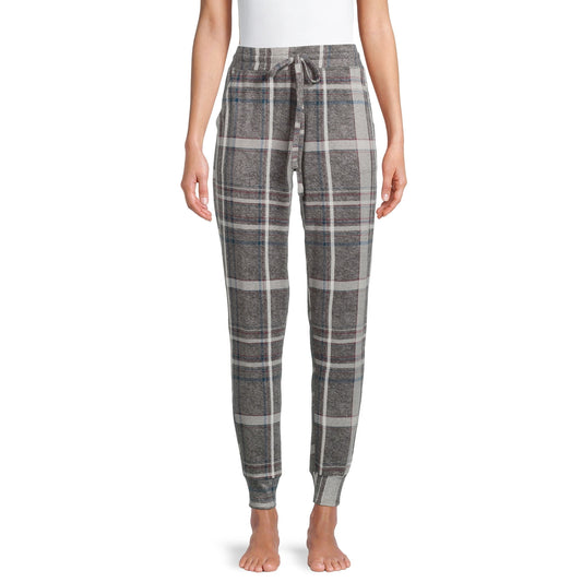 Gray Plaid Lounge Pants L