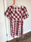 Burgundy Gingham Dress