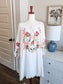 White Embroidered Dress M