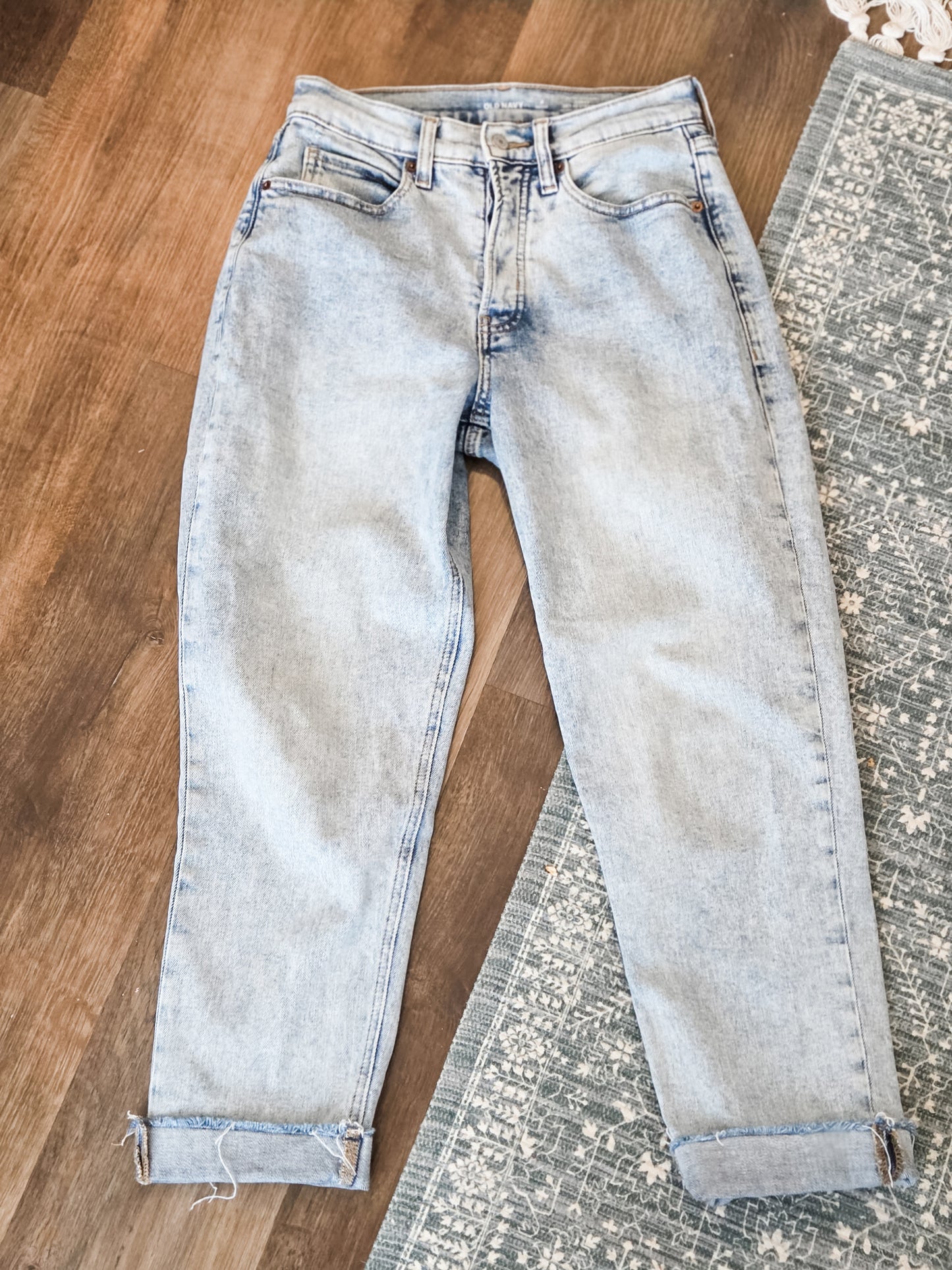 Acid Wash Straight Jeans 4P