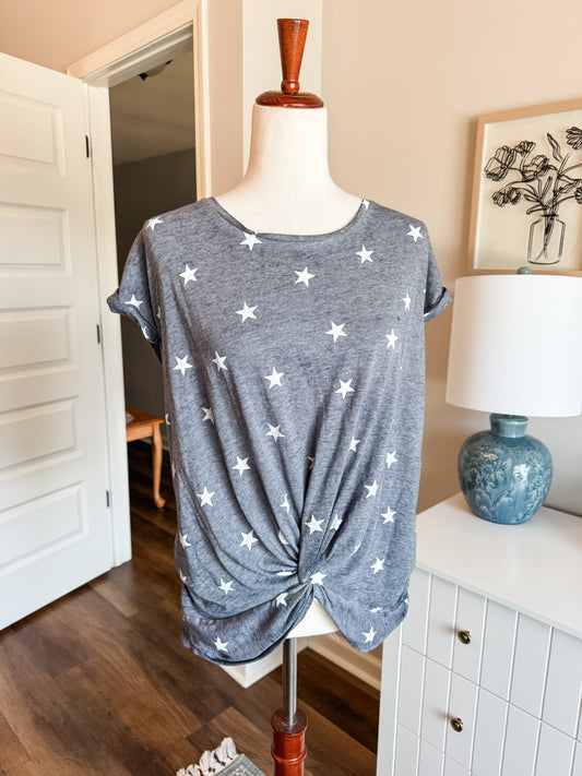 Gray Star Top L