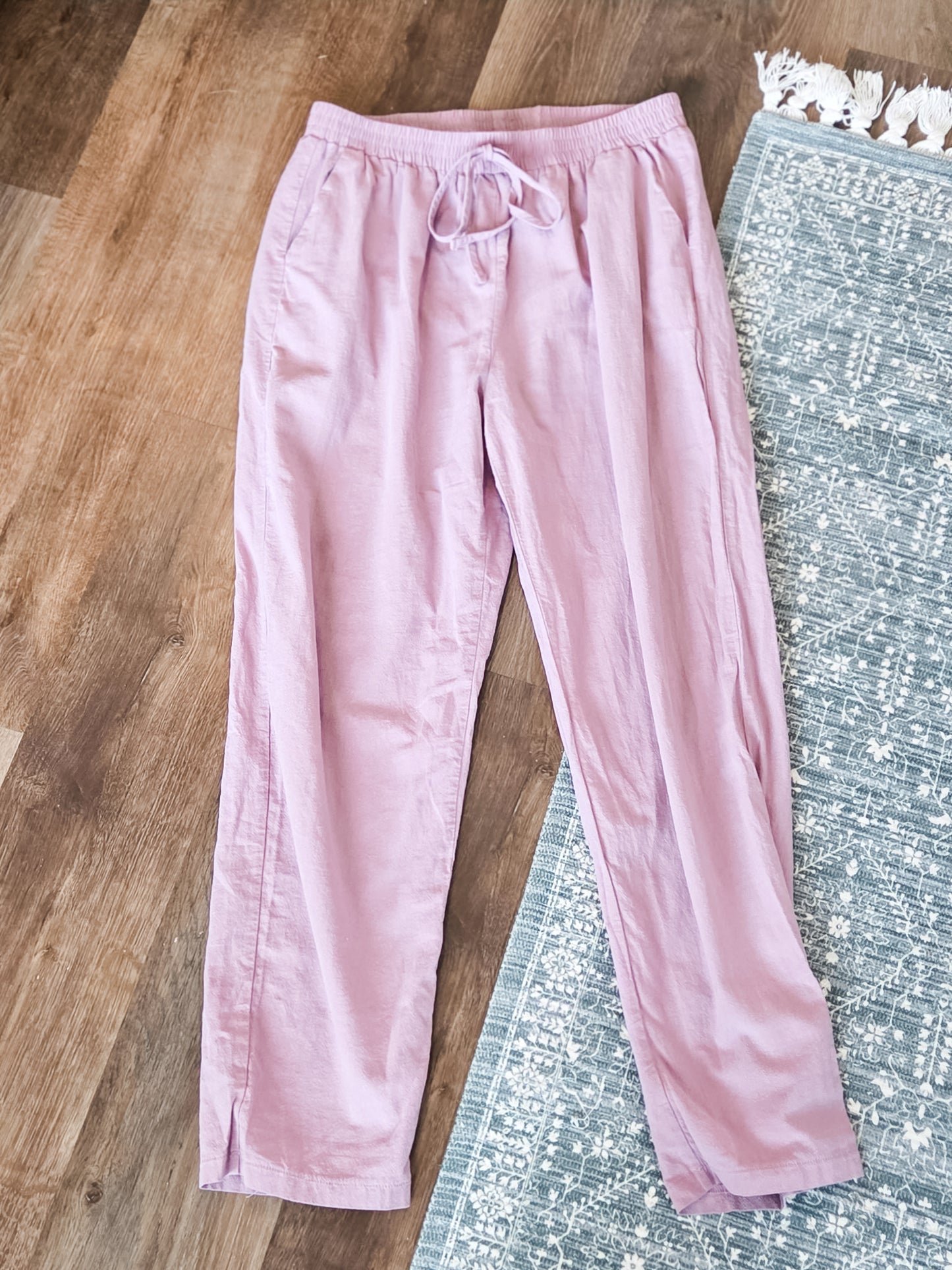 Purple Cotton Pants L