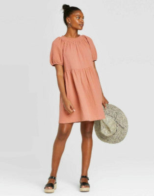 Dusty Pink Cotton Dress XS