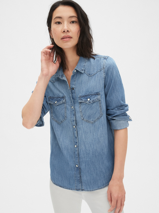 Denim Button Up L