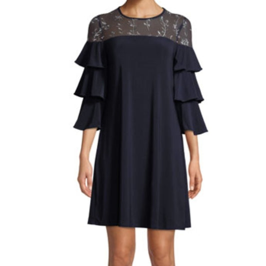 Black Floral Yoke Dress 14