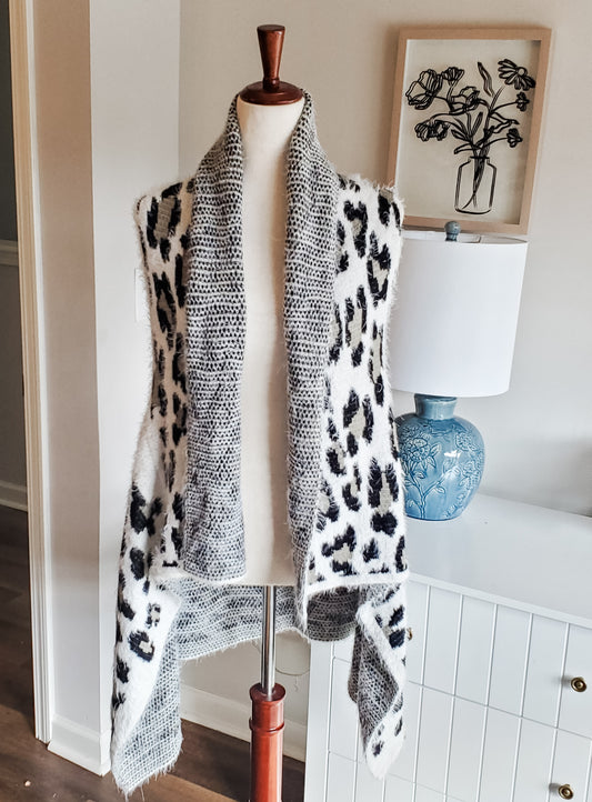 Animal Print Vest OS