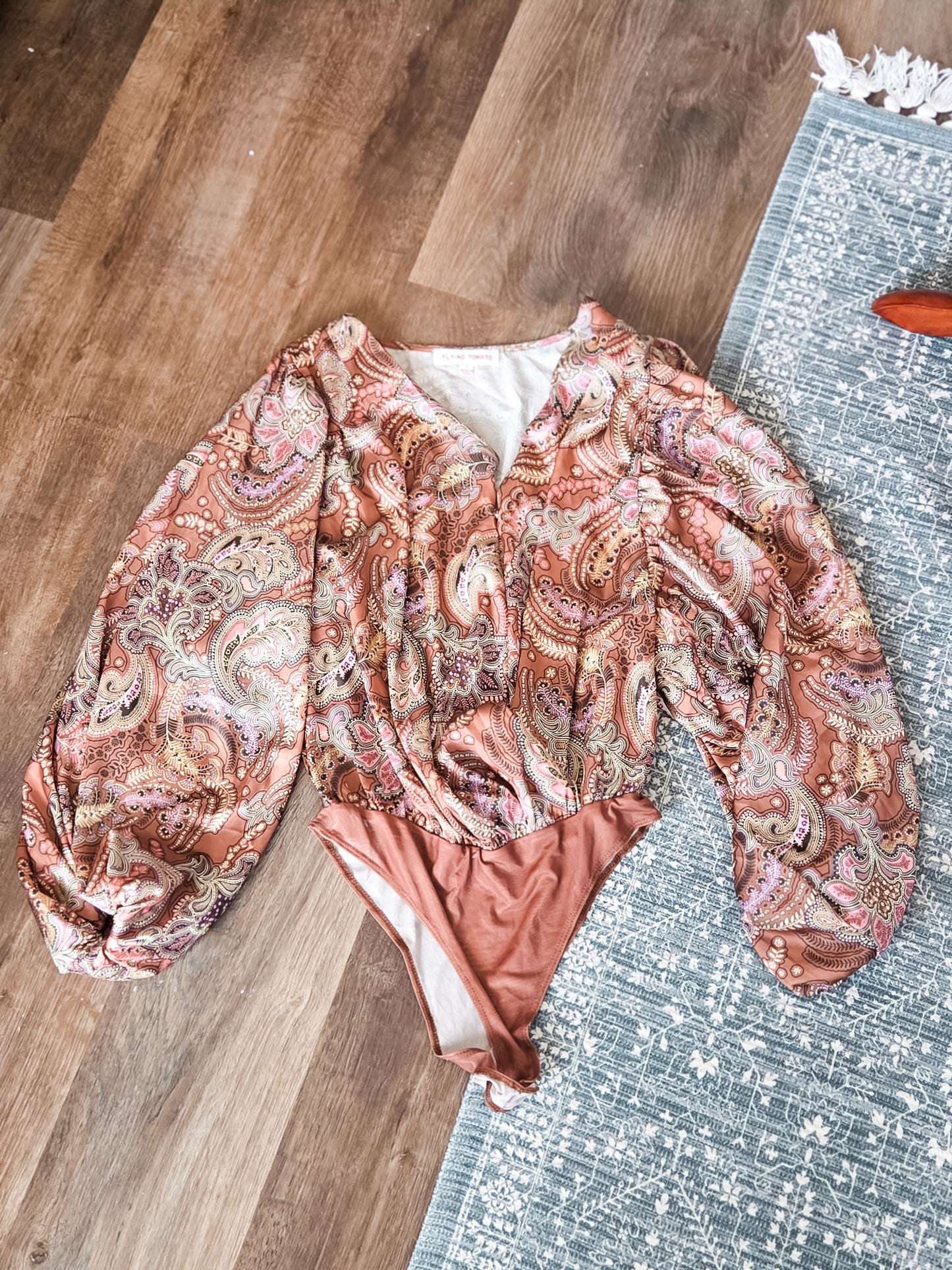 Camel Print Bodysuit S
