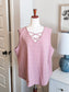 Mauve Cutout Tank 2-3X