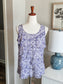 Purple White Tiered Tank M/L