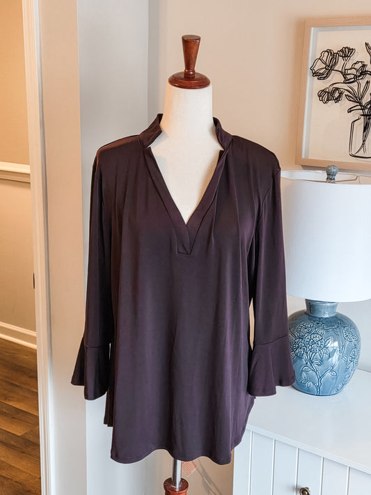 NWT Eggplant Blouse XL