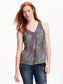 Blue Floral Tank XS