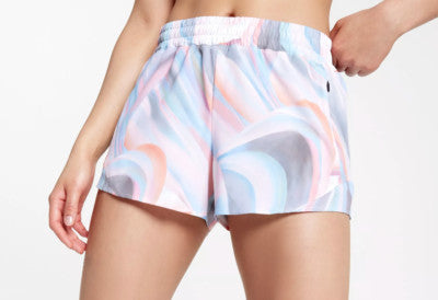 Blue Pink Orange Athletic Shorts M