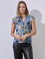 Gray Floral Blouse S