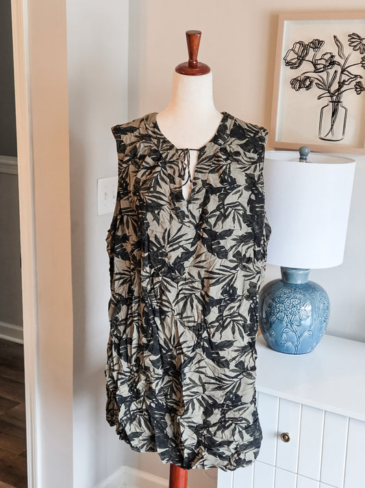 Sage Green Floral Dress XXL