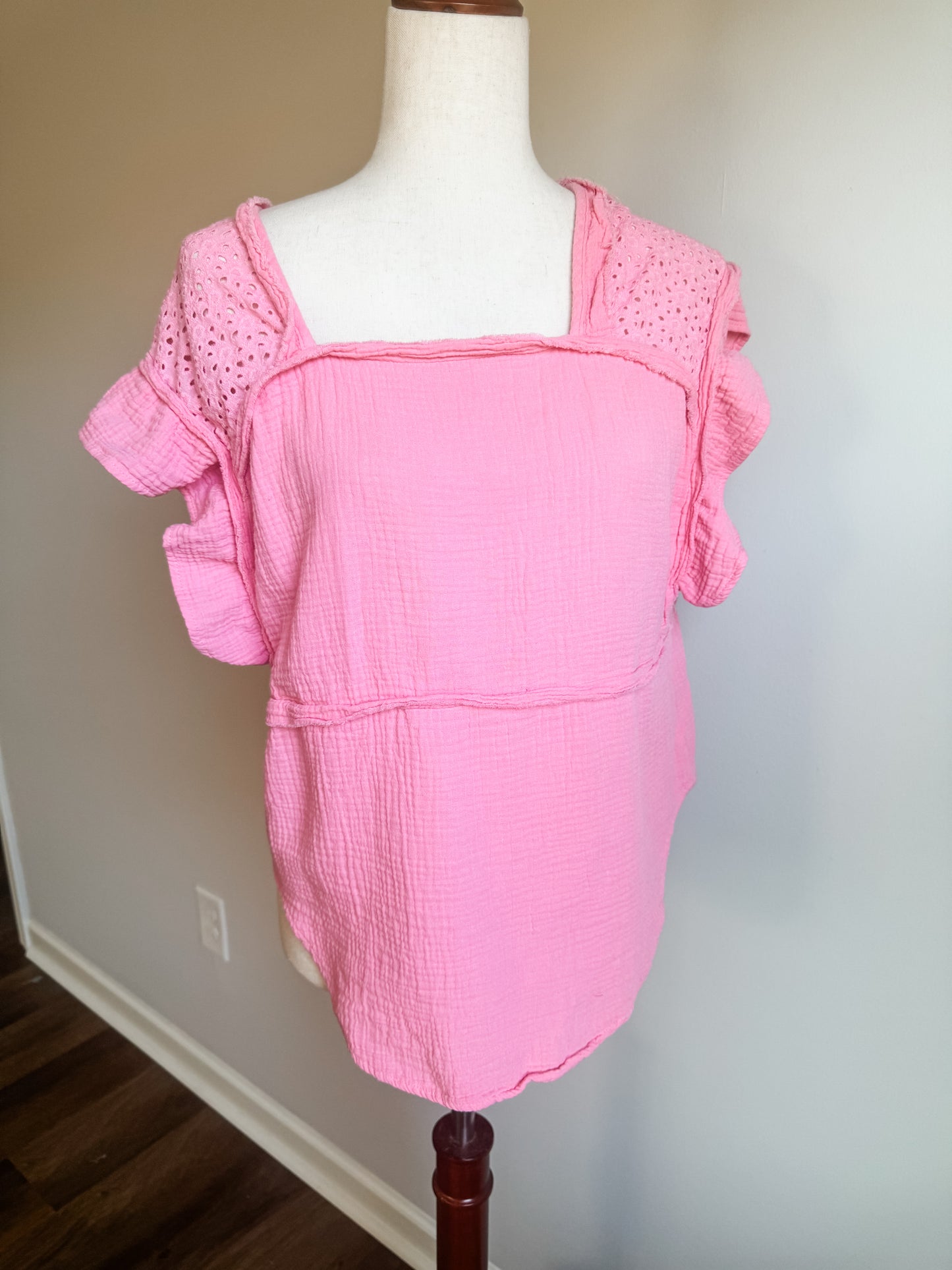 Pink Gauze Top S