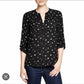 Black White Dandelion Print Top S